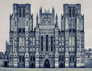 Guy Sargent Wells Cathedral, famous photographs of English Cathedrals, Historic English photographs, Architectural photographers famous history, Noé Badillo Hyperion Gallery