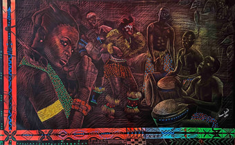 AKAN DAVID African artist, Noe Badillo Greek Art Gallery, African Women in Painting, African Mythology, Lion and animals in art, paintings from Nigeria, Uyo university, incredible African art, colors of Africa, art galleries black artists